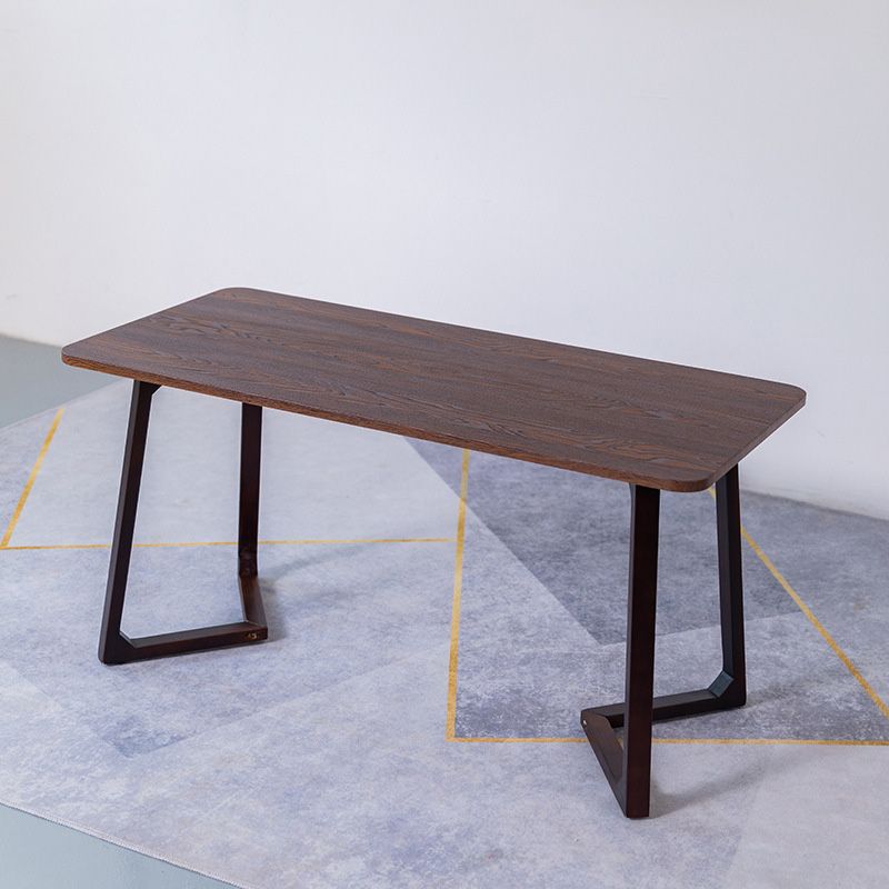 Sleigh Shaped Base Design Walnut/wood Rubber Wood Rectangular & Oval Coffee Table Clearhalo 'Coffee & Accent Tables' 'Coffee Tables' 'coffee_tables' 'furn' 'furn_coffee_tables' 'Furniture' 'furniture_coffee_tables' 'Living Room Furniture' 1200x1200_1b1c4324-3736-4370-b9a6-a0b3f091b7a9