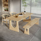 Modern 1/2/4/7 Pieces Dining Set Rectangle Pine Wood Dining Table for Dining Room