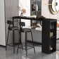 Industrial Rectangle Sintered Stone Table Bar Counter Table for Home Clearhalo 'Bar Furniture' 'Bar Tables' 'bar_tables' 'furn' 'furn_bar_tables' 'Furniture' 'furniture_bar_tables' 'Kitchen & Dining Furniture' 1200x1200_1b1e9b38-95ba-49aa-8eca-785bb4dcbe53
