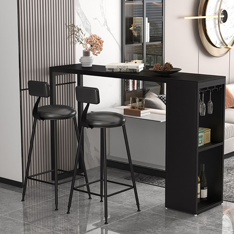 Industrial Rectangle Sintered Stone Table Bar Counter Table for Home Clearhalo 'Bar Furniture' 'Bar Tables' 'bar_tables' 'furn' 'furn_bar_tables' 'Furniture' 'furniture_bar_tables' 'Kitchen & Dining Furniture' 1200x1200_1b1e9b38-95ba-49aa-8eca-785bb4dcbe53