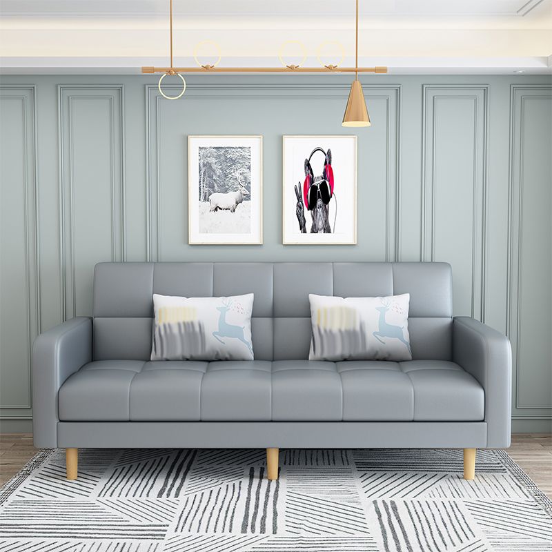 Nordic 59.06"L x 26.77"W x 32.28"H Square Arm Sectional Tight Back Sofa with Storage Clearhalo 'furn' 'furn_sectionals' 'Furniture' 'furniture_sectionals' 'Living Room Furniture' 'Sectionals' 1200x1200_1b1f4de3-b328-4f74-abee-a6bd38f030f5