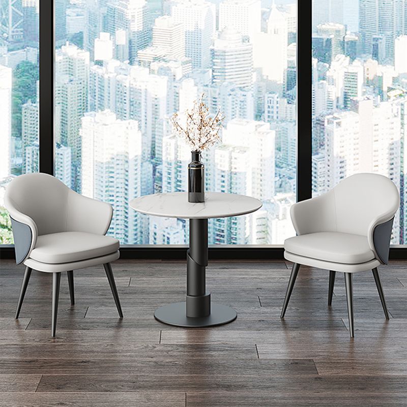 Traditional Luxury Dining Table White Stone Center Top Round Dining Table Clearhalo 'Dining Tables & Seating' 'Dining Tables' 'dining_table' 'furn' 'furn_dining_table' 'Furniture' 'furniture_dining_table' 'Kitchen & Dining Furniture' 'kitchen' 'kitchen_dining_table' 1200x1200_1b2025e7-6d10-4e3f-9c0c-da2a9035b72a