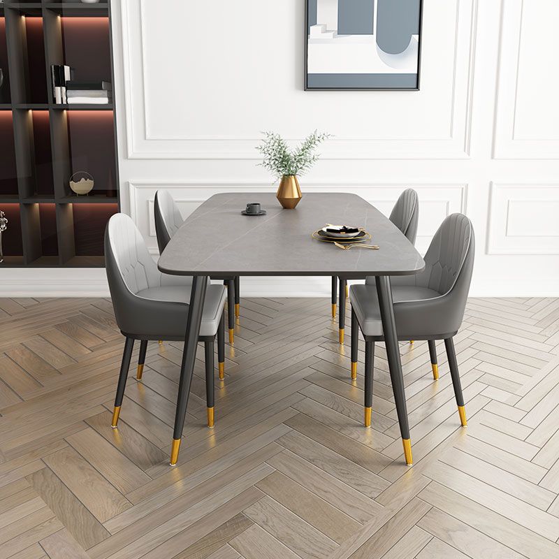 Sintered Stone Dining Table Traditional Luxury 4 Legs Dining Table Clearhalo 'Dining Tables & Seating' 'Dining Tables' 'dining_table' 'furn' 'furn_dining_table' 'Furniture' 'furniture_dining_table' 'Kitchen & Dining Furniture' 'kitchen' 'kitchen_dining_table' 1200x1200_1b22b1e3-e9a3-4dce-a218-01d5daada964