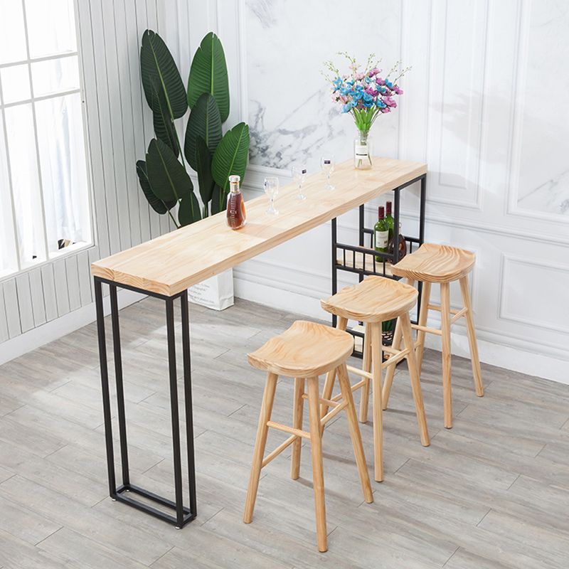 Stenen bar eettafel glam rectangle balk tafel met dubbele voetstuk voor keuken