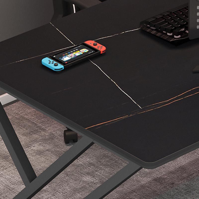 Rectangle Writing Table Industrial Sintered Stone Office Desk with Sled Base Clearhalo 'furn' 'furn_office_desk' 'Furniture' 'Office Desks' 'Office Furniture' 'office_desk' 1200x1200_1b241d15-a90a-4981-9e9a-4f88f5b63e30