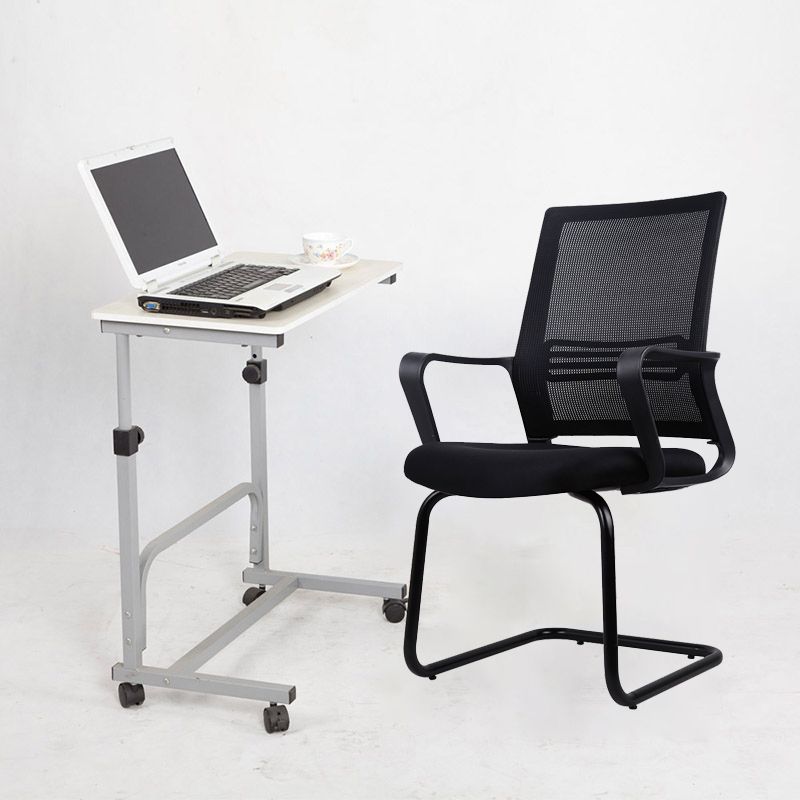 コンテンポラリーファブリックスイベルチェアハイバックアームオフィスチェアブラック