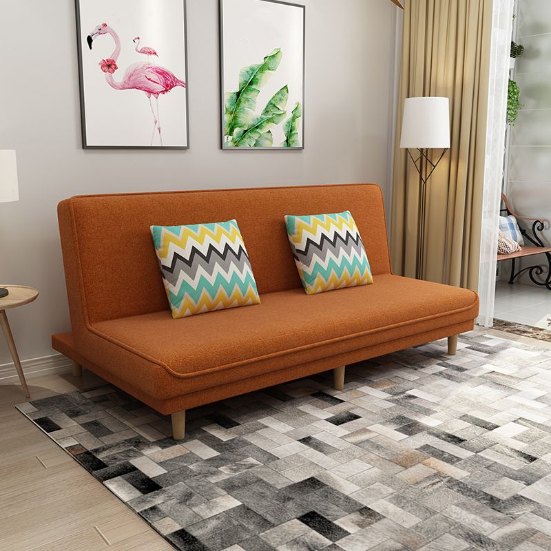 Armless Settee with Cotton Blend 19.68" W Convertible Sleeper Sofa for Apartment Clearhalo 'furn' 'furn_sofas' 'Furniture' 'furniture_sofas' 'kitchen' 'kitchen_sofas' 'Living Room Furniture' 'Sofa' 'sofas' 1200x1200_1b242a33-d85a-4e1b-954f-ec30ad29f9eb