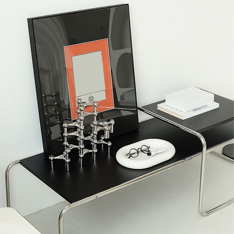 Set da tavolo da cocktail con piano in legno rettangolare semplice e moderno a slitta