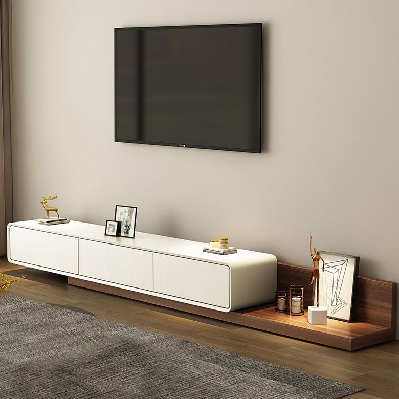 Console TV TV 3-Drawer Stand TV regolabile, 16,5 "D x 11,5" H