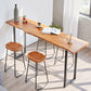 Pine Wood Top Bar Table Industrial Style Bar Table with Iron Sled Base