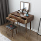 3-Drawer Vanity Makeup Table Set Traditional Mirrored Ash Vanity Clearhalo 'Bedroom Furniture' 'furn' 'furn_makeup_vanities' 'Furniture' 'Makeup Vanities' 'makeup_vanities' 1200x1200_1b279c6c-7fc3-4782-b985-49fa2f601bfb