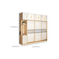 Engineered Wood Wardrobe Armoire with Garment Rod Modern Wardrobe Cabinet