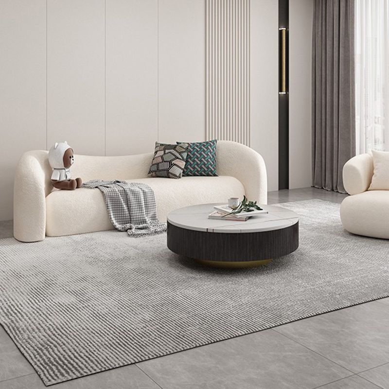 Wool Contemporary Sloped Arm Sofa Curved Sofa for Living Room, Apartment Clearhalo 'furn' 'furn_sofas' 'Furniture' 'Living Room Furniture' 'Sofa' 'sofas' 1200x1200_1b28ebd4-c345-4d3a-8cb9-60421e409164