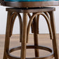 Contemporary Indoor Wood Barstool Swivel Footrest Armed Bar Stool