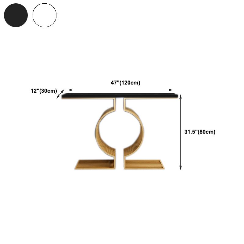 Tabella dell'accento glam di pietra larga in pietra tavolo da divano console rettangolare