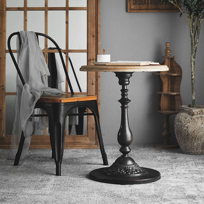 Table d'appoint de campagne de 19 "de largeur de 19" Table d'appoint accent rond pour chambre à coucher