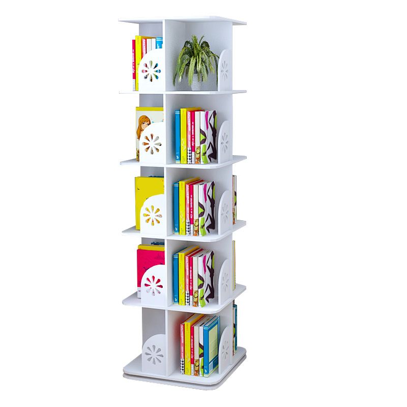 White Closed Back Bookshelf Manufactured Wood Bookcase for Living Room Clearhalo 'Bookcases' 'furn' 'furn_bookcases' 'Furniture' 'furniture_bookcases' 'Office Furniture' 1200x1200_1b2b87ad-1824-47cb-8ace-85a2e45b411b