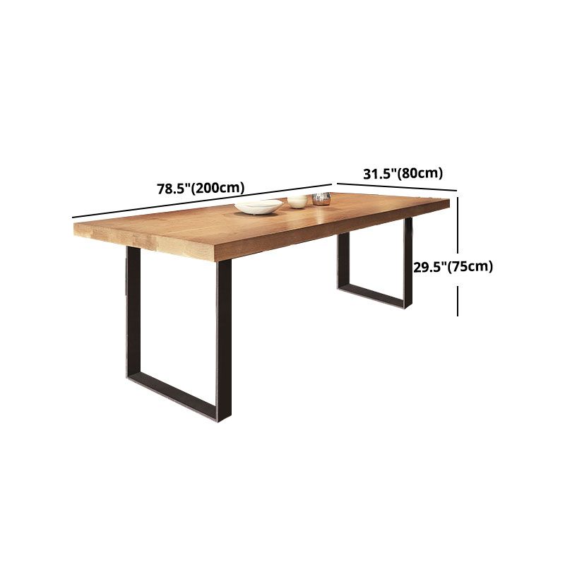 Industrial Style Dining Table Solid Wood Table for Home Kitchen Clearhalo 'Dining Tables & Seating' 'Dining Tables' 'dining_table' 'furn' 'furn_dining_table' 'Furniture' 'Kitchen & Dining Furniture' 1200x1200_1b2be95f-a4d6-4f95-a1d5-6bfc4801f578