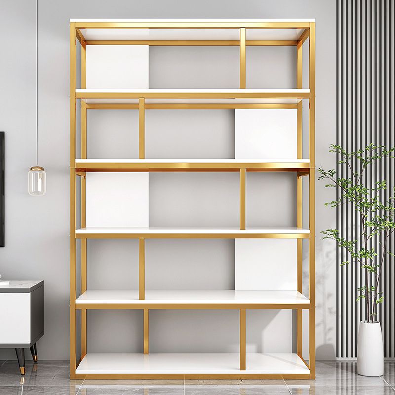 Industrial Metal Etagere Bookcase Open Back Bookshelf for Home Office Clearhalo 'Bookcases' 'Furniture' 'furniture_bookcases' 'kitchen' 'kitchen_bookcases' 'Living Room Furniture' 'Office Furniture' 1200x1200_1b2d5d4f-1d30-422d-aafb-1315de5a00c4