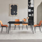 Kitchen Industrial Dinner Table Stone Rectangle 4 Legs Dining Table Clearhalo 'Dining Tables & Seating' 'Dining Tables' 'dining_table' 'furn' 'furn_dining_table' 'Furniture' 'Kitchen & Dining Furniture' 1200x1200_1b2e5277-67be-489f-a6ea-1d35a0ae8f2a