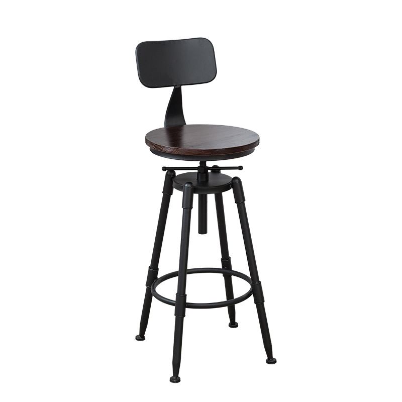 Modern Armless Rotatable Counter Stool Iron Cafe Bar Stool with Seat and Pedal Clearhalo 'Bar Furniture' 'Bar Stools' 'bar_stools' 'furn' 'furn_bar_stools' 'Furniture' 'Kitchen & Dining Furniture' 1200x1200_1b2e9258-a108-4442-a6c7-1d03757c0e65