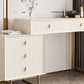 15.74" Wide Dresser with 5 Storage Drawers Cream Vanity Table Glam Style