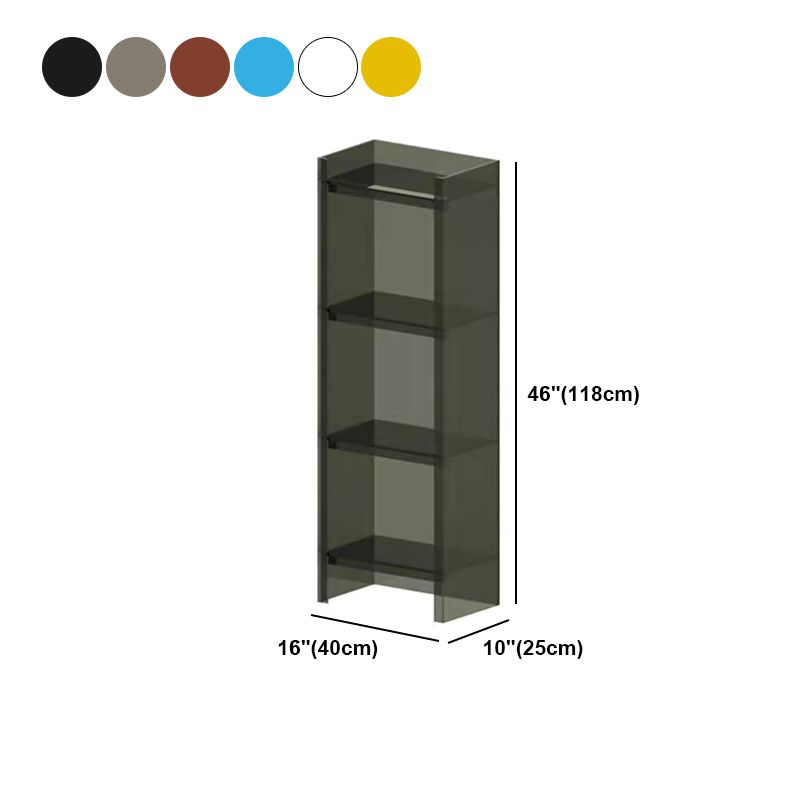Acrylic Bookshelf Scandinavian Style Closed Back Bookcase for Home Office Study Room Clearhalo 'Bookcases' 'furn' 'furn_bookcases' 'Furniture' 'furniture_bookcases' 'Office Furniture' 1200x1200_1b2eadfa-df27-461d-91d3-a328db32b98e