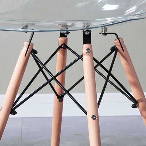 Glam Style Acrylic Side Chair Transparent Armless Dining Chairs for Home Clearhalo ' kitchen&dining_furn' 'Dining Chairs' 'Dining Tables & Seating' 'dining_chair' 'Furniture' 'furniture_dining_chair' 'Kitchen & Dining Furniture' 'kitchen' 1200x1200_1b2f3b6c-88d1-4a3d-bf10-5a9dd9237c3c