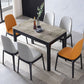 Dining Table Sets Contemporary with Sintered Stone Table and Cushion Chairs Clearhalo 'Dining Room Sets' 'Dining Tables & Seating' 'dining_room_set' 'furn' 'furn_dining_room_set' 'Furniture' 'furniture_dining_room_set' 'Kitchen & Dining Furniture' 'kitchen&dining_furn' 'kitchen' 1200x1200_1b335aec-5704-4691-9b36-b6a98fb61063