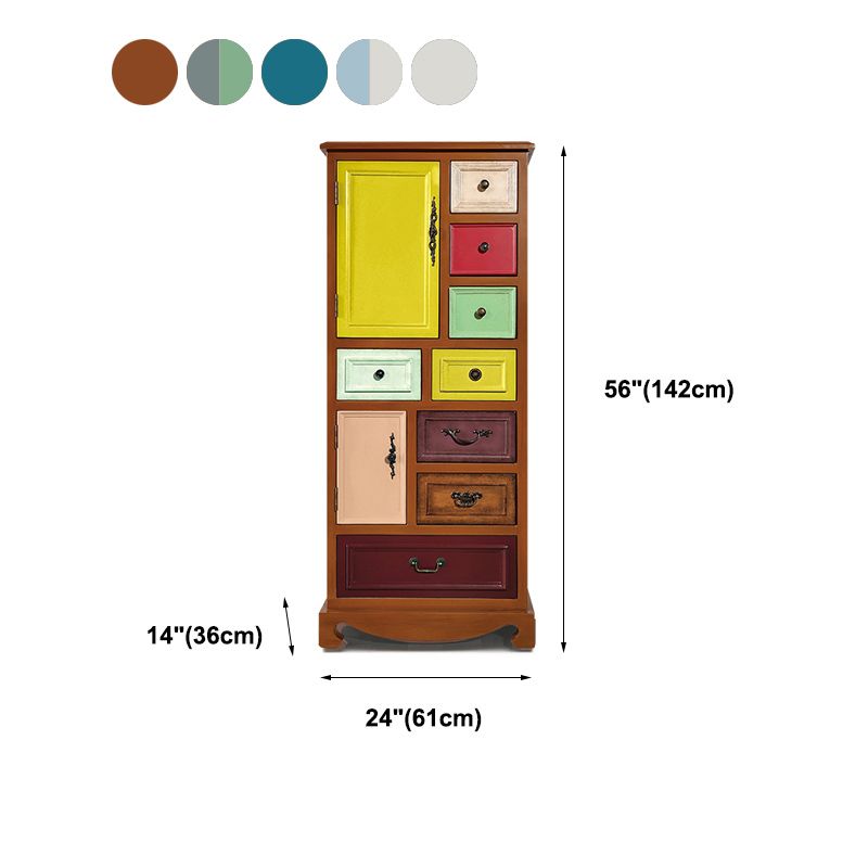 Cassetta del torace di stoccaggio americano tradizionale stoccaggio in stile con cassetto in legno massiccio