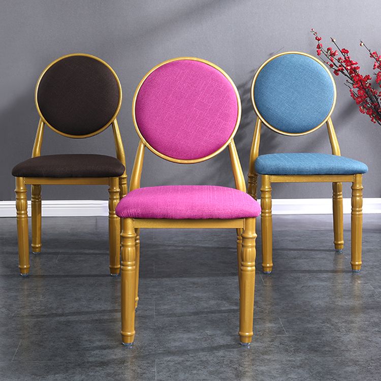 Scandinavian Home Side Chair Open Back Metal Upholstered Dining Side Chair Clearhalo ' kitchen&dining_furn' 'Dining Chairs' 'Dining Tables & Seating' 'dining_chair' 'furn' 'furn_dining_chair' 'Furniture' 'furniture_dining_chair' 'Kitchen & Dining Furniture' 'kitchen' 1200x1200_1b369c1c-cb1b-441c-a51c-c6e2579ea7d3