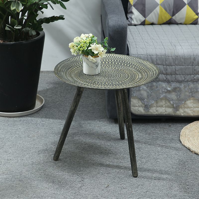 Round Modern Wooden Coffee Table Three Legs Coffee Table in Pink Clearhalo 'Coffee & Accent Tables' 'Coffee Tables' 'coffee_tables' 'furn' 'furn_coffee_tables' 'Furniture' 'furniture_coffee_tables' 'Living Room Furniture' 1200x1200_1b36e060-a507-4c78-a80b-347ea0fe666b