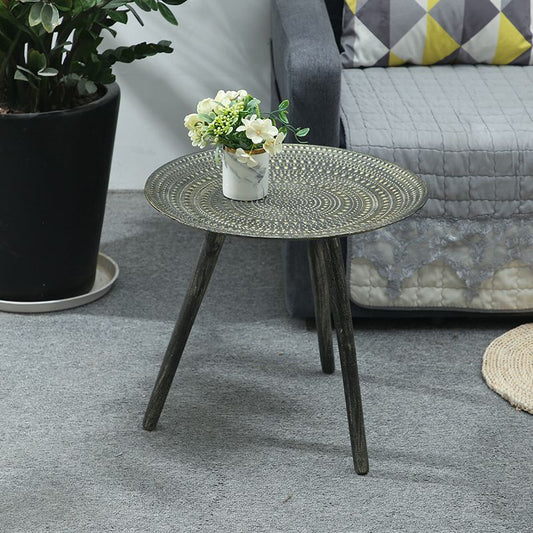 Round Modern Wooden Coffee Table Three Legs Coffee Table in Pink Clearhalo 'Coffee & Accent Tables' 'Coffee Tables' 'coffee_tables' 'furn' 'furn_coffee_tables' 'Furniture' 'furniture_coffee_tables' 'Living Room Furniture' 1200x1200_1b36e060-a507-4c78-a80b-347ea0fe666b