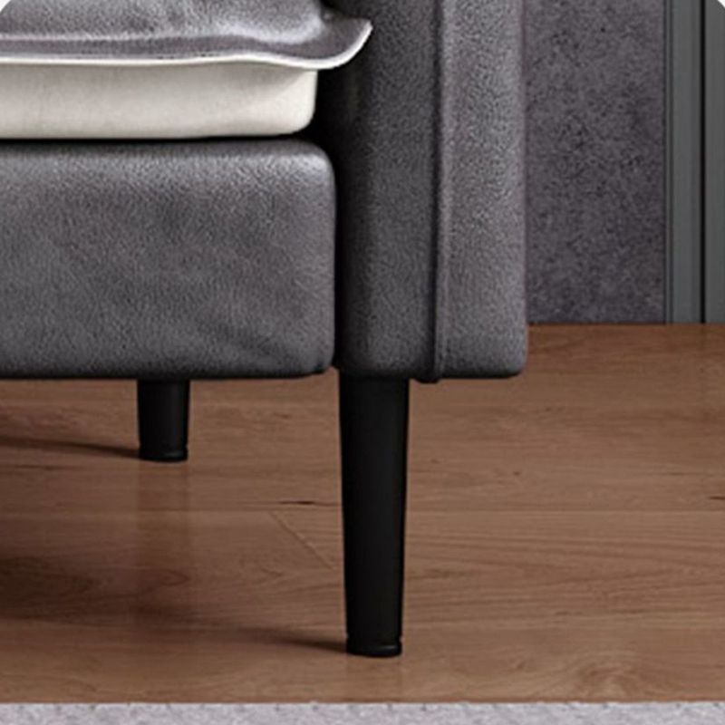 Sofá de brazo cuadrado de cuero moderno de 30,7 "H Mid Century para sala de estar para sala de estar