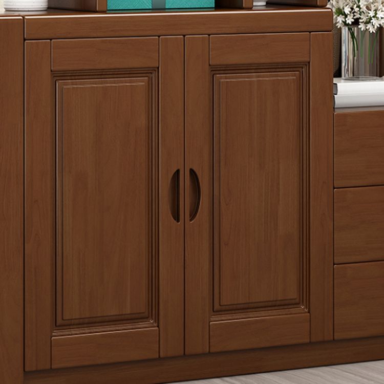 Contemporary Solid Wood 3-drawer Accent Cabinet with Door and Shelves Clearhalo 'Cabinets & Chests' 'cabinets_chests' 'furn' 'furn_cabinets_chests' 'Furniture' 'Living Room Furniture' 1200x1200_1b3ad288-5a8e-49a5-b4db-73e9ea31b39c