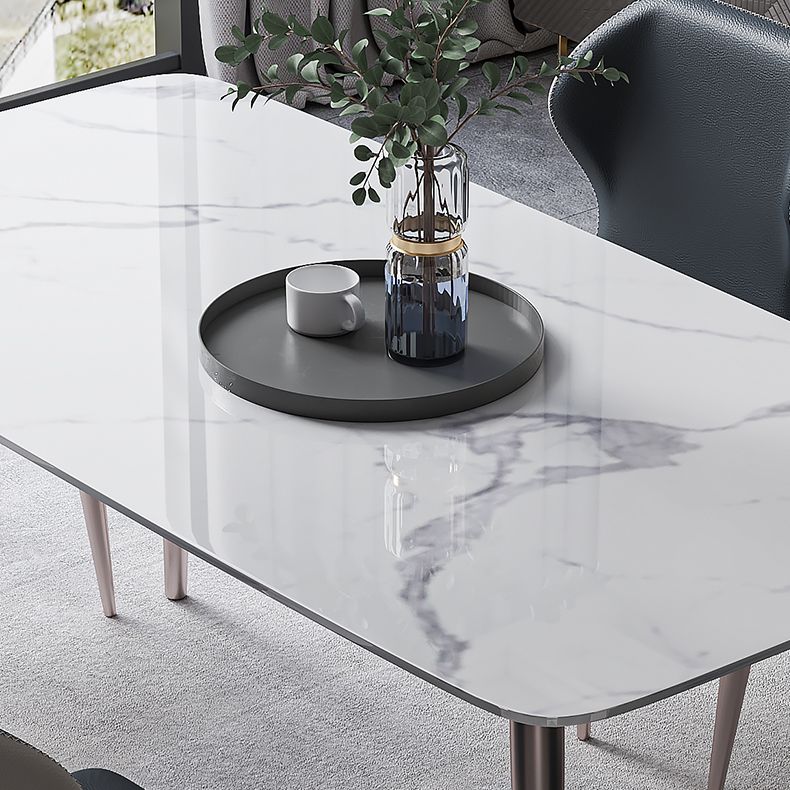 Modern Rectangle Sintered Stone Dining Table Set 1/4/5/7 Pieces Dining Set Clearhalo 'Dining Room Sets' 'Dining Tables & Seating' 'dining_room_set' 'furn' 'furn_dining_room_set' 'Furniture' 'furniture_dining_room_set' 'Kitchen & Dining Furniture' 1200x1200_1b3c07d1-051c-48a9-af2f-5d9367df0921