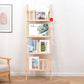 Moderne stijl solide houten boekenplank open back ladder boekenkast voor thuis