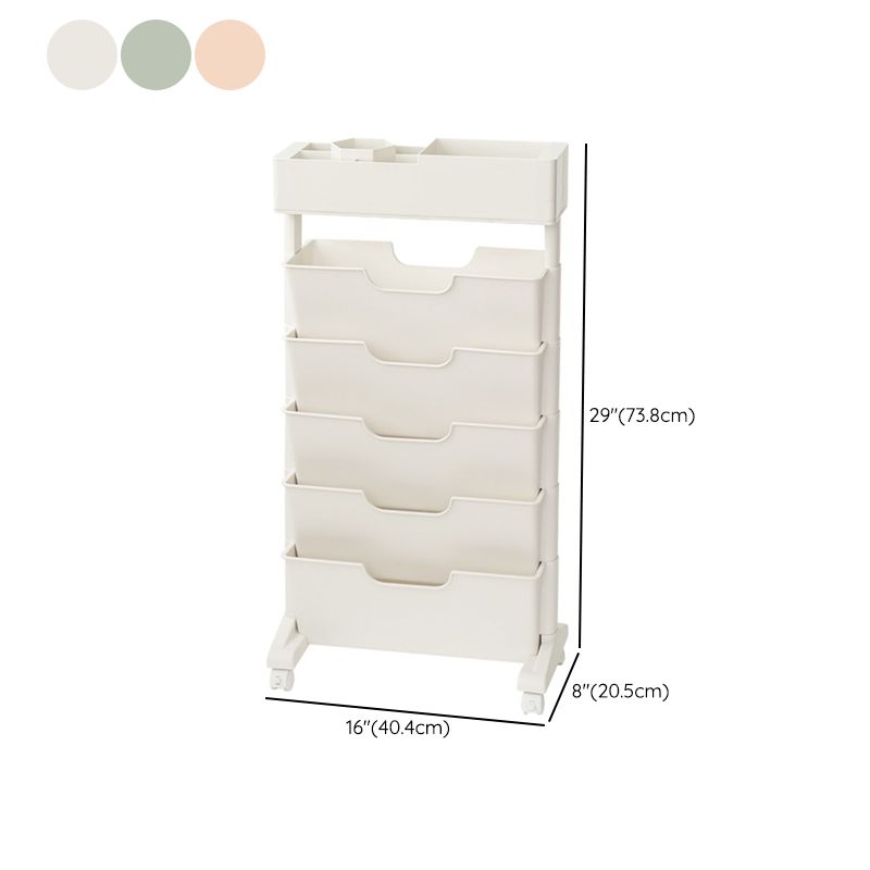 Contemporary Plastic Bookcase Standard Open Back Bookshelf for Office Clearhalo 'Bookcases' 'furn' 'furn_bookcases' 'Furniture' 'Office Furniture' 1200x1200_1b402d6f-996a-4043-b50d-1fcf35c1d074