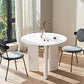 Minimalist White Kitchen Dining Table Solid Wood Round Shape Dining Table with 3 Legs Base Clearhalo ' dining_table' 'Dining Tables & Seating' 'Dining Tables' 'furn' 'furn_dining_table' 'Furniture' 'furniture_dining_table' 'Kitchen & Dining Furniture' 'kitchen&dining_furn' 'kitchen' 'kitchen_dining_table' 1200x1200_1b419ee2-4abe-4d14-972d-3f4316709c12