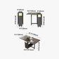 Foldable Woode Table in Grey Medieval Modern Rectangle Table with Storage Trestle Base Clearhalo ' dining_table' 'Dining Tables & Seating' 'Dining Tables' 'furn' 'furn_dining_table' 'Furniture' 'furniture_dining_table' 'Kitchen & Dining Furniture' 'kitchen&dining_furn' 'kitchen' 'kitchen_dining_table' 1200x1200_1b41d5f7-9a79-4685-9dfd-a3561beb621f