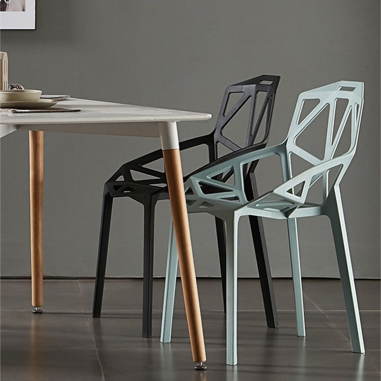 Contemporary Style Stackable Chairs Dining Plastic Arm Chairs for Kitchen Clearhalo 'Dining Chairs' 'Dining Tables & Seating' 'dining_chair' 'furn' 'furn_dining_chair' 'Furniture' 'furniture_dining_chair' 'Kitchen & Dining Furniture' 1200x1200_1b43418d-4223-4b48-9e68-2eeeebd30929