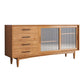 Estilo moderno Almacenamiento marrón Credenza Buffet Buffet de madera sólida con 4-Drawer