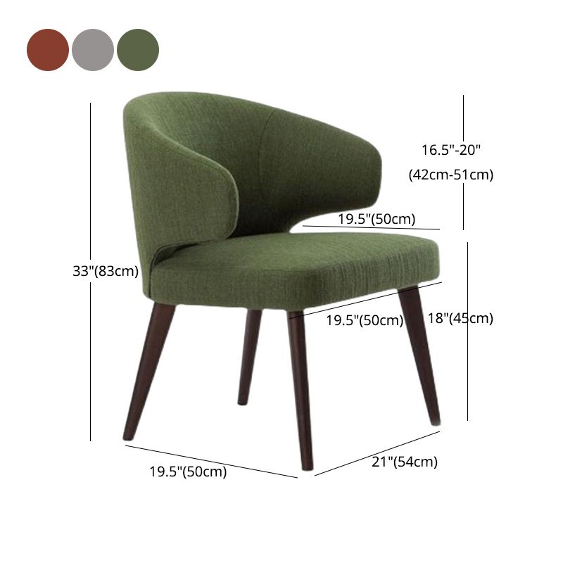 Contemporary Dining Room Solid Wood Dining Chair Wingback Arm Chair in Black Clearhalo 'Dining Chairs' 'Dining Tables & Seating' 'dining_chair' 'furn' 'furn_dining_chair' 'Furniture' 'furniture_dining_chair' 'Kitchen & Dining Furniture' 1200x1200_1b473183-1cbf-461c-a38d-1b5fd00b4657