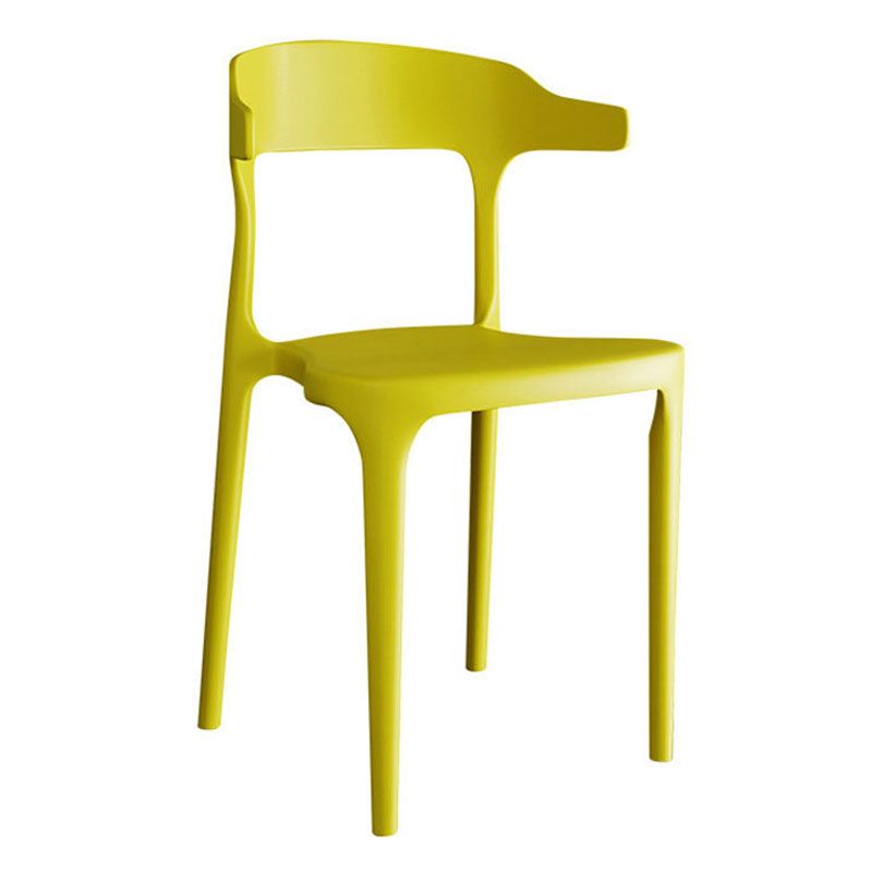 Modern Open Back Arm Chair Matte Finish Plastic Dining Chair Clearhalo ' kitchen&dining_furn' 'Dining Chairs' 'Dining Tables & Seating' 'dining_chair' 'furn' 'furn_dining_chair' 'Furniture' 'furniture_dining_chair' 'Kitchen & Dining Furniture' 'kitchen' 1200x1200_1b47909b-7fdd-41f6-9876-1e586770ce45