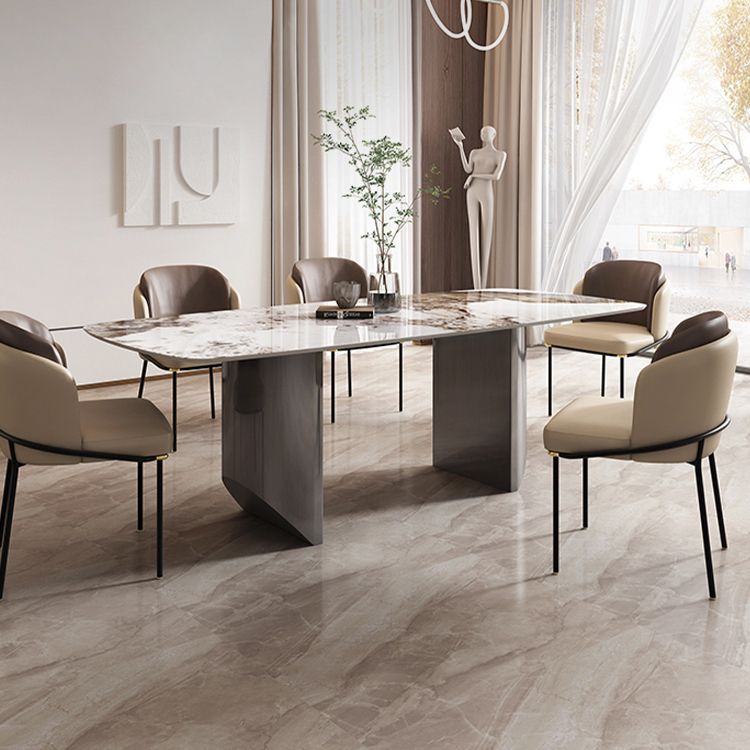 Sintered Stone Modern Rectangle Dining Table White Stone Top Table with Double Pedestal Clearhalo ' dining_table' 'Dining Tables & Seating' 'Dining Tables' 'furn' 'furn_dining_table' 'Furniture' 'furniture_dining_table' 'Kitchen & Dining Furniture' 'kitchen&dining_furn' 'kitchen' 'kitchen_dining_table' 1200x1200_1b482218-7dba-47d9-b5fd-b8aea0ebcf2a
