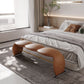 Glam Rectangle Seating Bench Cushioned Backless Bedroom Bench Clearhalo 'Benches' 'Chairs & Seating' 'furn' 'furn_benches' 'Furniture' 'Living Room Furniture' 1200x1200_1b48a765-2a7e-4368-b231-48694b8c49be