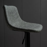 Taburete de barra de altura ajustable contemporánea de cuero PU