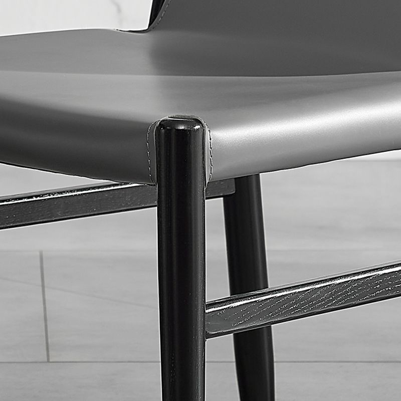 Designer Style Restaurant Solid Back Side Chair Leather Brown Dining Chair Clearhalo ' kitchen&dining_furn' 'Dining Chairs' 'Dining Tables & Seating' 'dining_chair' 'furn' 'furn_dining_chair' 'Furniture' 'furniture_dining_chair' 'Kitchen & Dining Furniture' 'kitchen' 1200x1200_1b4afe70-f0d1-4aba-b443-ecc6a24cf315