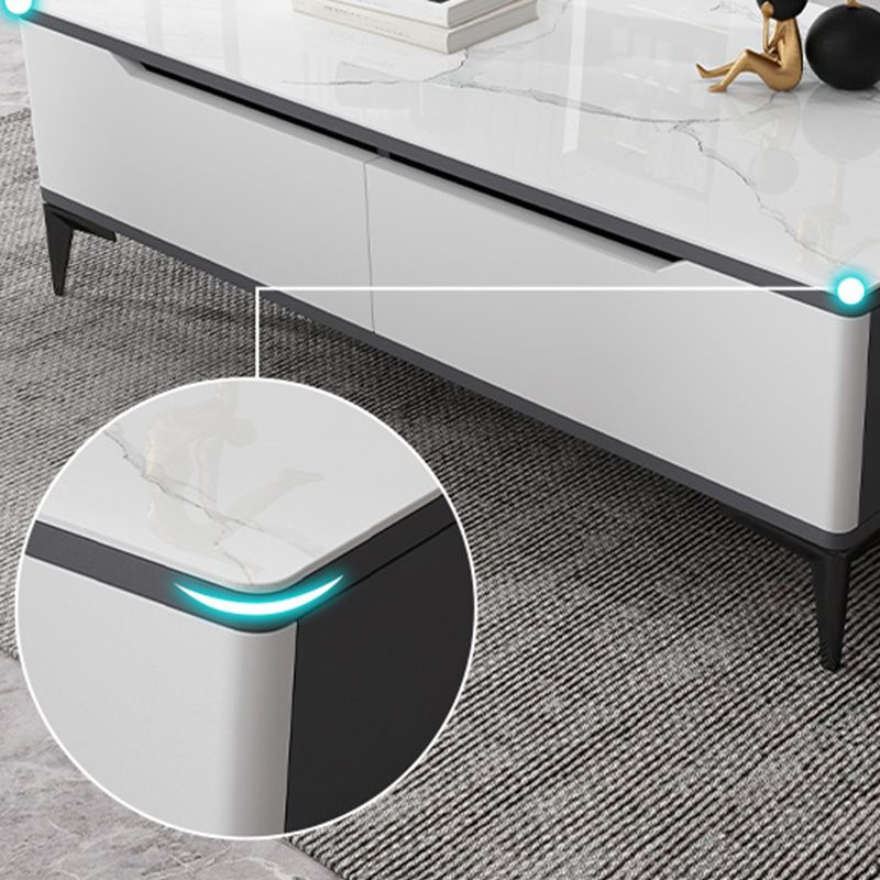 4 Legs Cocktail Table Rectangle Stone Single Coffee Table with Drawer Clearhalo 'Coffee & Accent Tables' 'Coffee Tables' 'coffee_tables' 'furn' 'furn_coffee_tables' 'Furniture' 'Living Room Furniture' 1200x1200_1b4b734f-5a31-4b71-a6a7-d1e94b74f36a