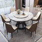 Solid Wood Pedestal Dining Table Round Faux Marble Dining Table Clearhalo 'Dining Tables & Seating' 'Dining Tables' 'dining_table' 'furn' 'furn_dining_table' 'Furniture' 'Kitchen & Dining Furniture' 1200x1200_1b4ba784-c2e0-45e1-a1bf-1509588c1edb